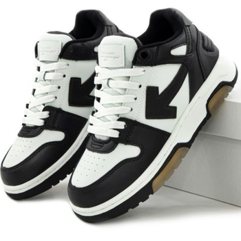 Кроссовки женские и мужские Off-White Out of Office Black White / кроссовки Офф вайт черные с белым 43