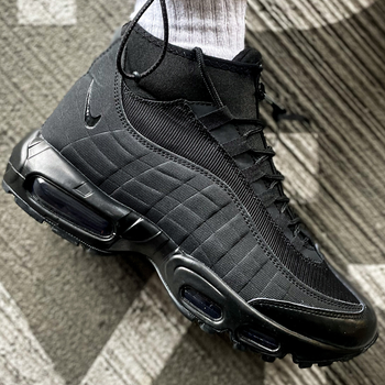 Кроссовки женские и мужские зимние Ni Air Max Sneakerboots 95 black / Най аир макс Сникербутс 95 черные 42