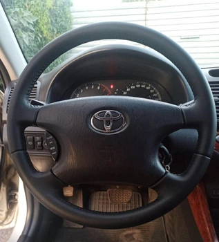 Чехол-Оплетка на руль из натуральной кожи для Toyota Camry 30