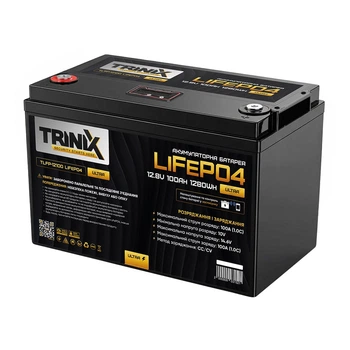 Аккумуляторная батарея литий-железо-фосфатная 12.8В 100А*ч Trinix TLFP-12100 Ultra LiFePO4 с Bluetooth (Black) (44-00085)
