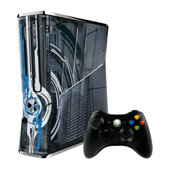 Набір Консоль Microsoft Xbox 360 S Halo Limited Edition Freeboot 250GB Silver + 5 Вбудованих Ігор Б/У + Геймпад Бездротовий RMC