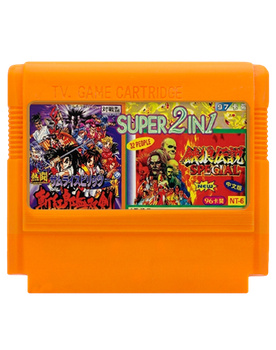 Сборник Игр RMC Famicom Dendy 2 in 1 Fatal Fury Special (Garou Densetsu), Aladdin (Port SNES) NT-63 90х TV Game Английская Версия Только Картридж Б/У