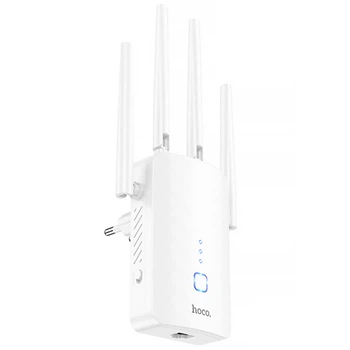 Беспроводной Wi-Fi репитер Hoco HI35 300Mbs 2.4GHz White