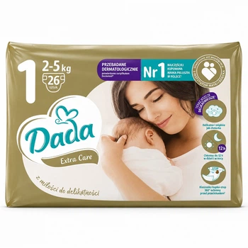 Підгузки памперси Dada Extra Care Розмір 1 Newborn (2-5 кг) 26 шт