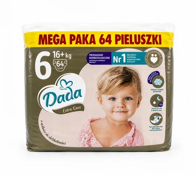 Підгузки памперси Dada Extra Care Mega Paka Розмір 6 (16+ кг) 64 шт
