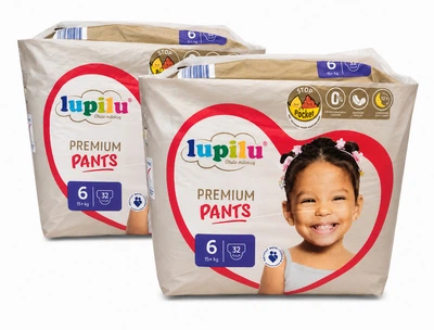 Підгузки-трусики Lupilu Premium Pants Розмір 6 (15+ кг) 64 шт набір 2 упаковки по 32 шт
