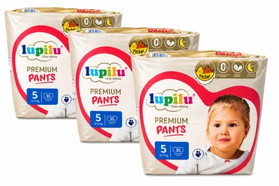 Підгузки-трусики Lupilu Premium Pants Розмір 5 (12-17 кг) 105 шт набір 3 упаковки по 35 шт