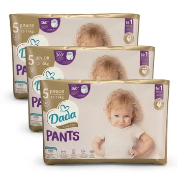 Підгузки-трусики Dada Pants Розмір 5 (12-18 кг) 126 шт набір 3 упаковки по 42 шт