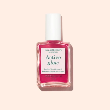 Лак для ногтей Active Glow Manucurist Blueberry – лечебное цветное покрытие с маслом миндаля 15мл