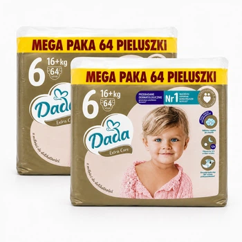 Підгузки памперси Dada Extra Care Mega Розмір 6 (16+ кг) 128 шт набір 2 упаковки по 64 шт