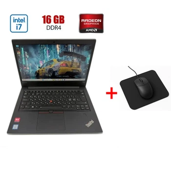 Игровой ноутбук Lenovo ThinkPad E480 / 14" (1920x1080) IPS / Intel Core I7-8550U (4 (8) ядер по 1.80 - 4 GHz) / 16 GB DDR4 / 256 GB SSD / AMD Radeon RX 550, 2 GB GDDR5, 128-bit / WebCam б/у + Подарок Мышка и коврик