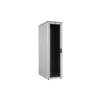 Шафа напольна Lande DYNAmic Series 42U 600x1000, двері перф. 80%, RAL7035, Light Grey (LN-FS42U6010-LG-SSAA-E)