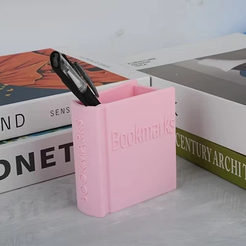 Органайзер для закладок в виде книги розовый