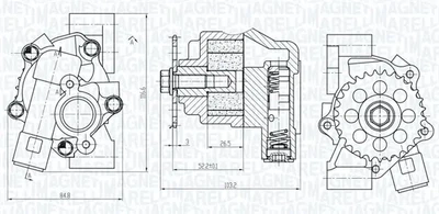 Оливний насос MAGNETI MARELLI 351516000099 Suzuki Grand Vitara, Vitara 1610085FA0, 1610085FA1, 1610085FA2
