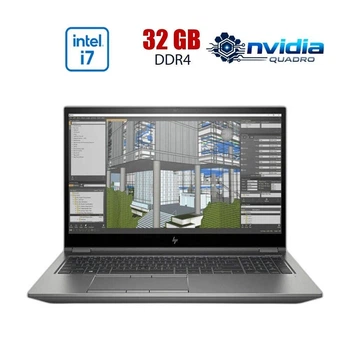 Мобильная рабочая станция HP ZBOOK Fury 15 G8 / 15.6" (1920x1080) IPS / Intel Core i7-11800H (8 (16) ядер по 1.9 - 4.6 GHz) / 32 GB DDR4 / 512 GB SSD / nVidia Quadro T1200, 4 GB GDDR6, 128-bit / WebCam б/у