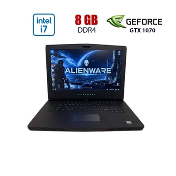 Игровой ноутбук Б-класс Dell Alienware 15 R3 / 15.6" (1920x1080) IPS / Intel Core i7-7700HQ (4 (8) ядер по 2.80 - 3.8 GHz) / 8 GB DDR4 / 128 GB SSD + 1000 GB HDD / nVidia GeForce GTX 1070, 8 GB GDDR5, 256-bit / WebCam б/у