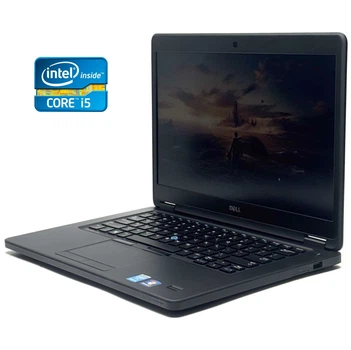 Ноутбук Dell Latitude E5450 / 14" (1920x1080) IPS / Intel Core i5-5300U (2 (4) ядра по 2.3 - 2.9 GHz) / 8 GB DDR3 / 128 GB SSD / Intel HD Graphics 5500 / WebCam / Win 10 Pro б/у
