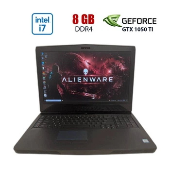 Игровой ноутбук Б-класс Dell Alienware 17 R4 / 17.3" (1920x1080) IPS / Intel Core i7-7700HQ (4 (8) ядер по 2.80 - 3.8 GHz) / 8 GB DDR4 / 256 GB SSD / nVidia GeForce GTX 1050 Ti, 2 GB GDDR5, 128-bit / WebCam б/у