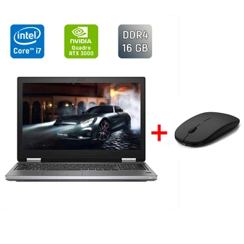 Мобильная рабочая станция Б-класс Dell Precision 7540 / 15.6" (1920x1080) IPS / Intel Core i7-9850H (6 (12) ядер по 2.6 - 4.6 GHz) / 16 GB DDR4 / 512 GB SSD / nVidia Quadro RTX 3000, 6 GB GDDR6, 192-bit / HDMI / WebCam / Fingerprint б/у + Подарок Мышь