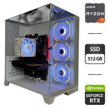 Игровой ПК GameMax Infinity White Tower / AMD Ryzen 7 3700X (8 (16) ядер по 3.6 - 4.4 GHz) / 16 GB DDR4 / 512 GB SSD / nVidia GeForce RTX 2070, 8 GB GDDR6, 256-bit / 700W б/у