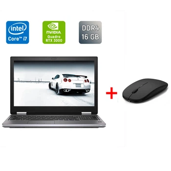 Мобильная рабочая станция Б-класс Dell Precision 7540 / 15.6" (1920x1080) IPS / Intel Core i7-9750H (6 (12) ядер по 2.6 - 4.5 GHz) / 16 GB DDR4 / 512 GB SSD / nVidia Quadro RTX 3000, 6 GB GDDR6, 192-bit / WebCam / TouchID б/у + Подарок Мышь / USB