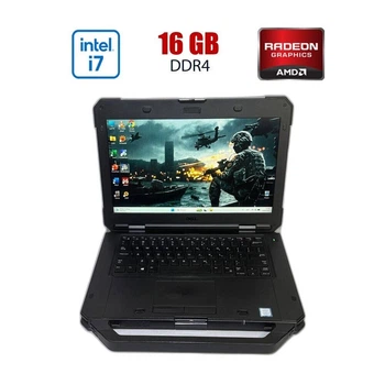 Защищенный ноутбук Dell Latitude 5420 Rugged / 14" (1920x1080) IPS / Intel Core i7-8650U (4 (8) ядер по 1.90 - 4.2 GHz) / 16 GB DDR4 / 256 GB SSD / AMD Radeon RX 540, 4 GB GDDR5, 128-bit / WebCam б/у