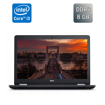 Ноутбук Dell Latitude E5570 / 15.6" (1366x768) TN / Intel Core i3-6100U (2 (4) ядра по 2.3 GHz) / 8 GB DDR4 / 128 GB SSD / Intel HD Graphics 520 / WebCam / Windows 10 б/у