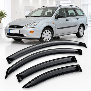 Дефлектори вікон вітровики для Ford Focus I Wagon 1998-2004 Скотч 3M (AMF32098) Acrylic 4 шт