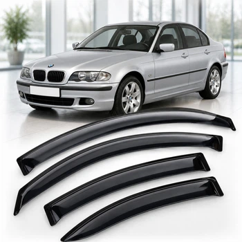 Дефлектори вікон вітровики для BMW 3 Sd (E46) 1998-2005 Скотч 3M (AMB21298) Acrylic 4 шт