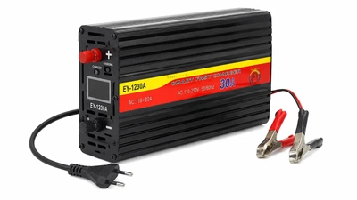 Зарядний пристрій EY 1230A 12V 30A автоматичний для акумуляторів авто мото та ДБЖ свинцево кислотних АКБ потужний зарядний пристрій для швидкого відновлення ємності батарей з інтелектуальним контролем напруги та захистом від перезарядження