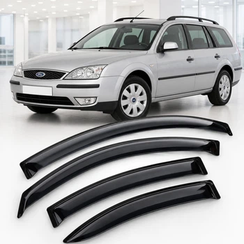 Дефлектори вікон вітровики для Ford Mondeo III Wagon 2001-2006 Скотч 3M (AMF35101) Acrylic 4 шт