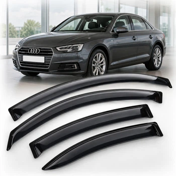 Дефлектори вікон вітровики для Audi A4 Sd (B9) 2015 Скотч 3M (AMA13215) Acrylic 4 шт