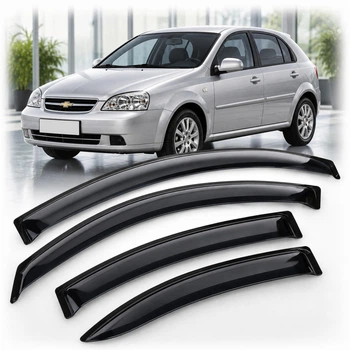 Дефлектори вікон вітровики для Chevrolet Lacetti hb 2003 Скотч 3M (AMC30603) Acrylic 4 шт