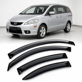 Дефлектори вікон вітровики для Mazda 5 I 2005-2010 Скотч 3M (AMM20405) Acrylic 4 шт