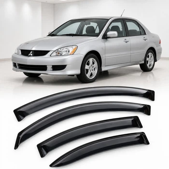 Дефлектори вікон вітровики для Mitsubishi Lancer Sd 2003-2006 Скотч 3M (AMM40603) Acrylic 4 шт