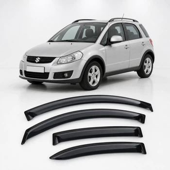 Дефлектори вікон вітровики для Suzuki SХ4 I Hb 5d 2006 Скотч 3M (AMS50706) Acrylic 4 шт
