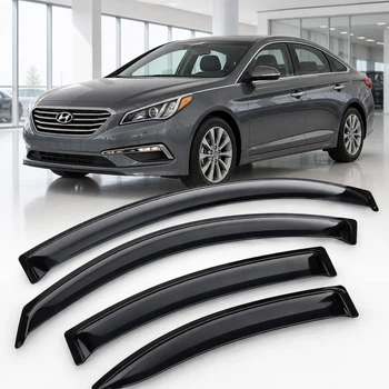 Дефлектори вікон вітровики для Hyundai Sonata VII Sd 2015 Скотч 3M (AMH25914) Acrylic 4 шт
