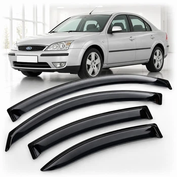 Дефлектори вікон вітровики для Ford Mondeo III Sd 2001-2006 Скотч 3M (AMF31301) Acrylic 4 шт