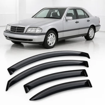 Дефлектори вікон вітровики для Mercedes C-class Sd (W202) 1993-2000 Скотч 3M (AMM30796) Acrylic 4 шт