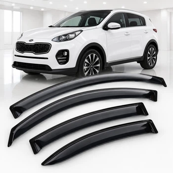 Дефлектори вікон вітровики для KIA Sportage IV (QL) 2015 Скотч 3M (AMK14715) Acrylic 4 шт
