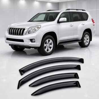 Дефлектори вікон вітровики для Toyota Land Cruiser Prado 150/Lexus GX 2009 Скотч 3M (AMT27609) Acrylic 4 шт