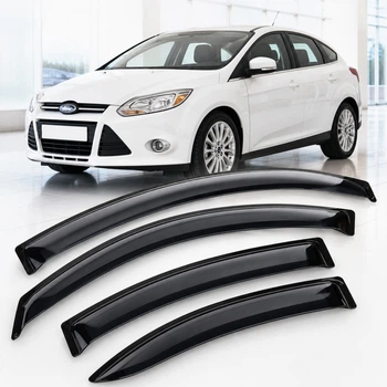 Дефлектори вікон вітровики для Ford Focus III Sd/Hb 5d 2011 Скотч 3M (AMF32811) Acrylic 4 шт