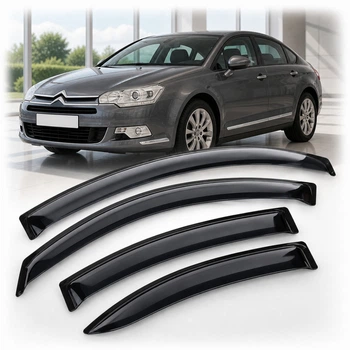 Дефлектори вікон вітровики для Citroen C5 Sd 2008 Скотч 3M (AMC40508) Acrylic 4 шт