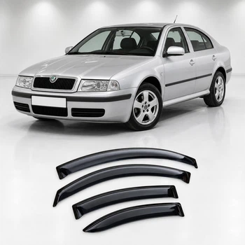 Дефлектори вікон вітровики для Skoda Superb I Sd 2002-2008 Скотч 3M (AMS21702) Acrylic 4 шт