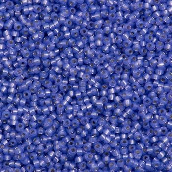 RR-649 Бісер Miyuki Round Rocailles 11/0 (фіолетовий із срібною серединкою), 50 г
