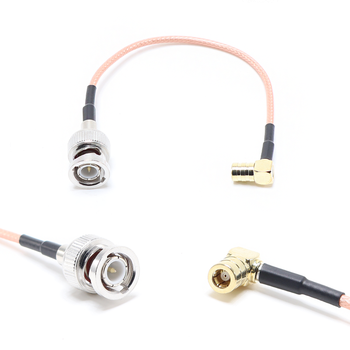 Пигтейл на кабель RG316 - 15 см / BNC male - угловой SMB female / [PG0358]