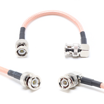 Пигтейл на кабель RG142 - 15 см / BNC male - угловой BNC male / [PG0141]