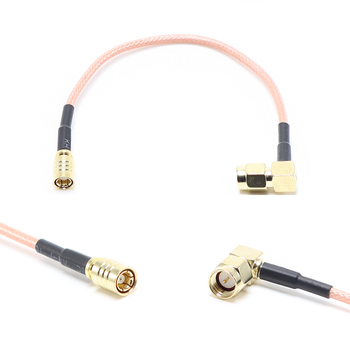 Пигтейл на кабель RG316 - 15 см / угловой SMA male - SMB female / [PG0044]