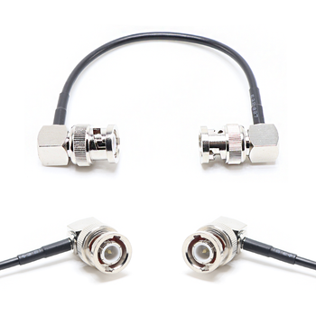 Пигтейл на кабель RG174 - 15 см / угловой BNC male - угловой BNC male / [PG0151]