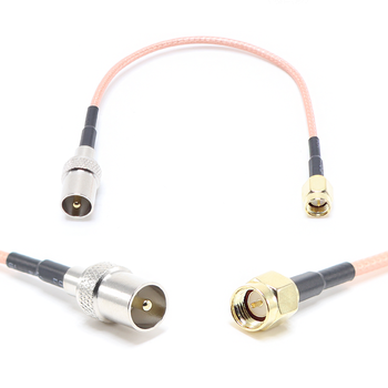 Пигтейл на кабель RG316 - 15 см / SMA male - TV male / [PG0326]